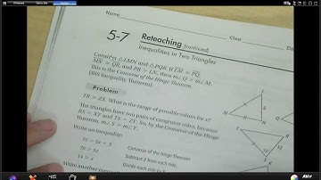 Geometry - 5.7 - Inequalities in Two Triangles