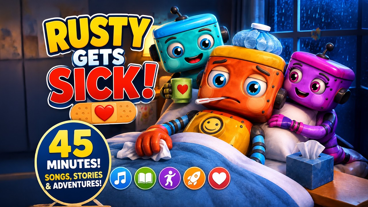 🤒 Rusty Gets Sick! | 45 Minutes of Songs, Stories & Adventures