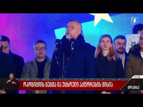 ოპოზიციის გეგმა და უცხოელი აქტორების მისია