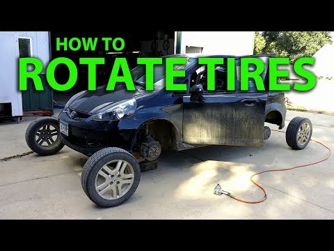 How To Rotate Tires - Honda Fit Sport 2007 or 2008