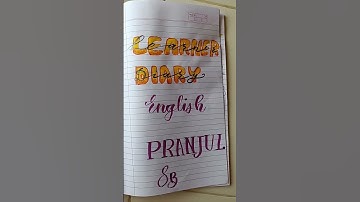 Learner diary English Calligraphy 8 class
