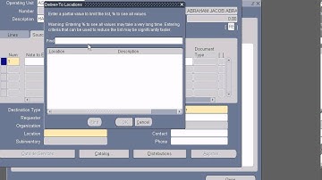 How to make Request for Expense items in Oracle system.