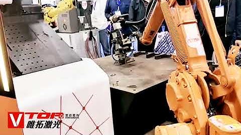 Golden Laser Tube Cutting Machine & Robotic Arm Grabbing And welding Tube