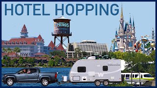 The Campsites at Fort Wilderness, and Hotel Hopping in Disney World.