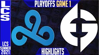 C9 vs EG Highlights Game 1 | LCS Summer Playoffs Round 2 | Cloud9 vs Evil Geniuses