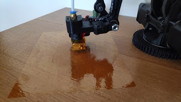 3D printing with Robot Arm (Inverse Kinematics) : First Layer "Baby Groot"
