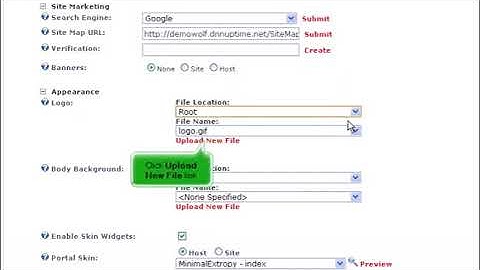 9) How to update the site logo in DotNetNuke