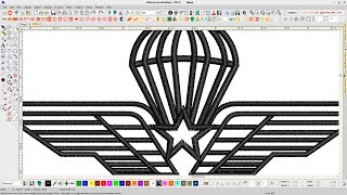 Italian Parachute Wings Embroidery Logo