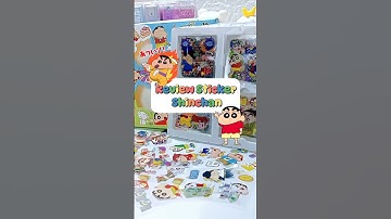 REVIEW STICKER CRAYON SHINCHAN #stickers #shinchan #stationeryhaul #shorts