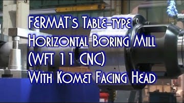 FERMAT CNC Table-type Horizontal Boring Mill w/ Komet Facing Head - Machining Duplex Stainless Steel