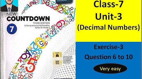 Class 7 math exercise 3 Question 6 to 10 | New countdown third edition book 7 exercise 3 | Oxford