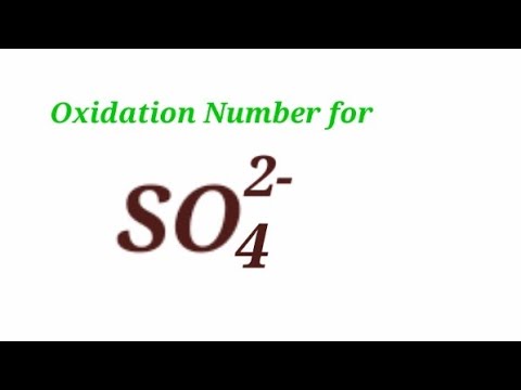 Oxidation Number For So4 2 Oxidation State Of Sulfate Ion Oxidation State Of So4 2 So42 Youtube