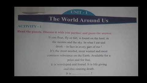 Class-7 English Unit-1 the world around us