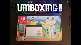 Umboxing!!- New Nintendo Switch- Animal Crossing Edition-