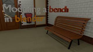 Modeling A Bench For My Game | Blender Timelapse