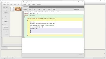 Java Programming   BlueJ Environment   Identify the Number as Even or Odd