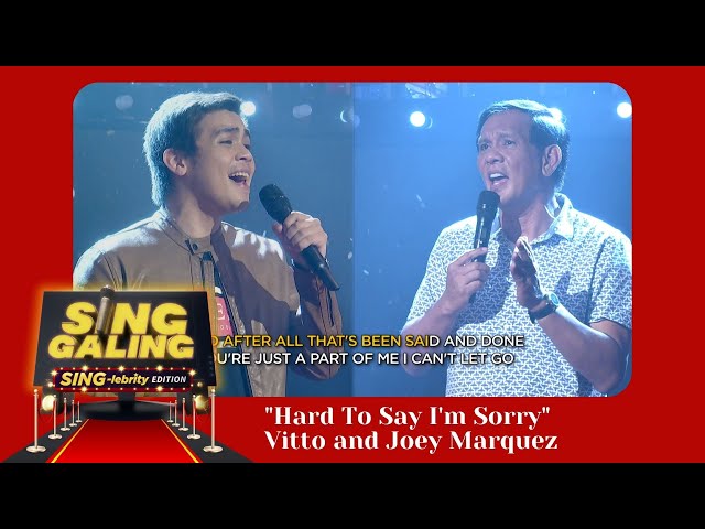 Sing Galing Sing-Lebrity Edition December 18, 2021 | Hard To Say I'm Sorry Vitto and Joey Marquez class=