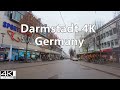Darmstadt Snowy Walking 4K 60fps | Germany Virtual Walking Tour