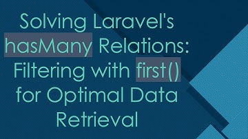 Solving Laravel