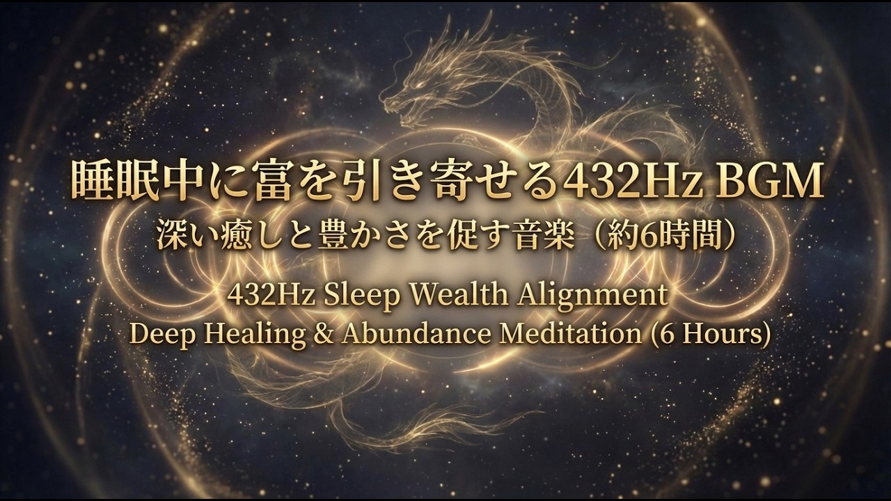 432Hz 寝ながら金運を整えるBGM｜深い癒しと豊かさ誘導音楽（約6時間）