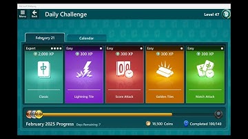 Daily Challenge Microsoft Mahjong - February 21, 2025