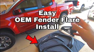How to install OEM Fender Flares on A 2020 Chevrolet Colorado 2019 - 2017 GM 84059964 Fender Flare