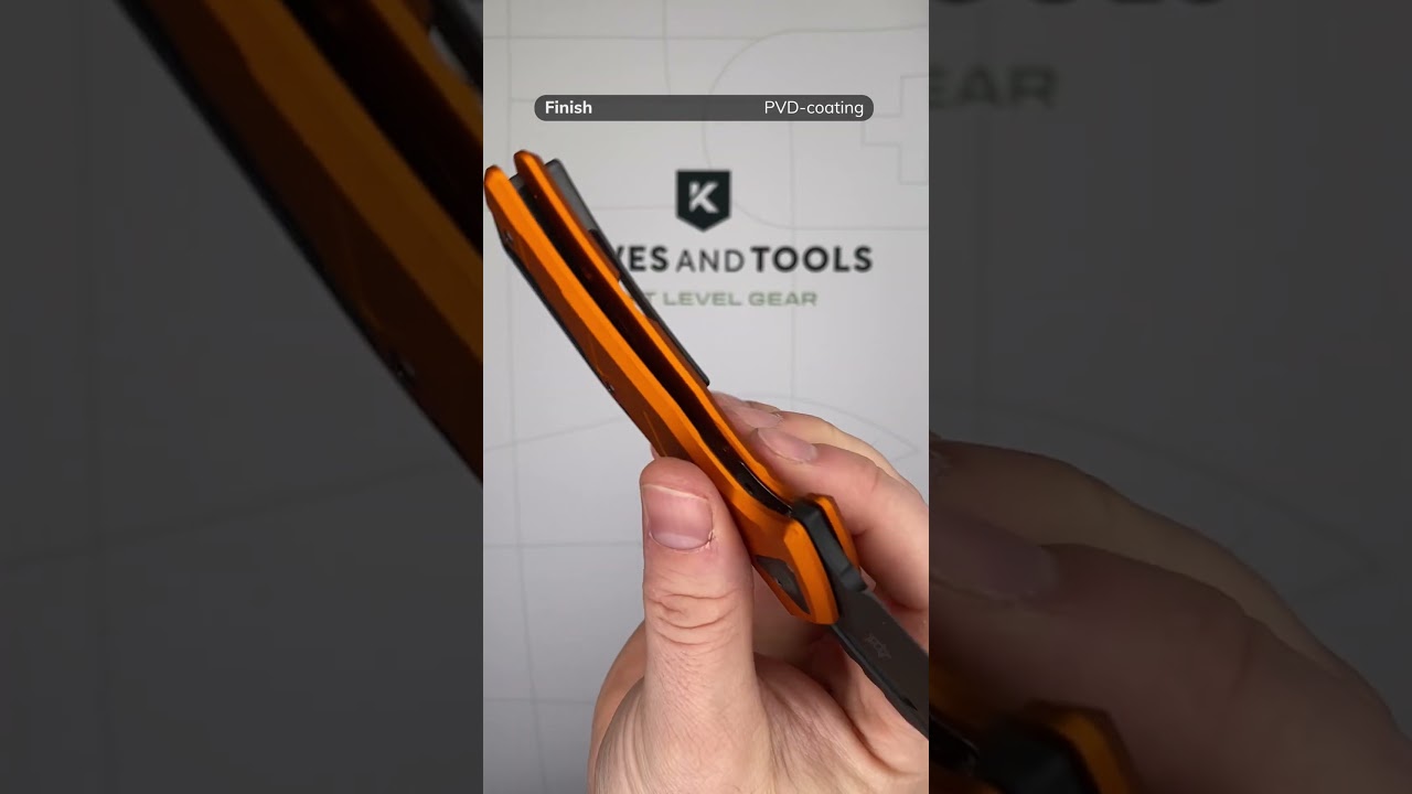 Fox Chronos FX 552 ALBOR PVD Magnacut, Orange Aluminium, pocket knife, Stefan Merk design