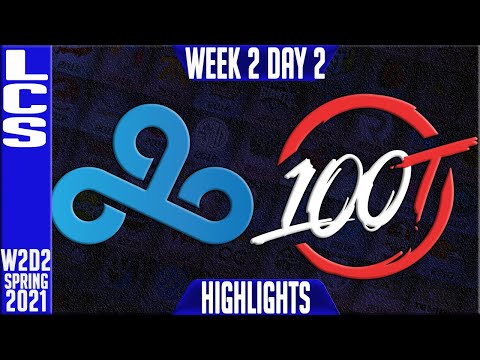 C9 vs 100 Highlights | LCS Spring 2021 W2D2 | Cloud9 vs 100 Thieves