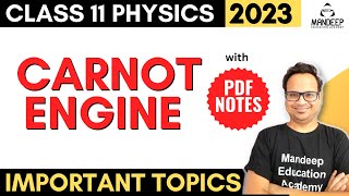 Carnot Engine Class 11 Physics |  Efficiency of Carnot Engine Derivation Heat & Thermodynamics |