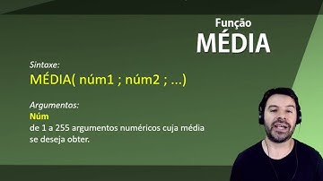 Função MÉDIA no Excel
