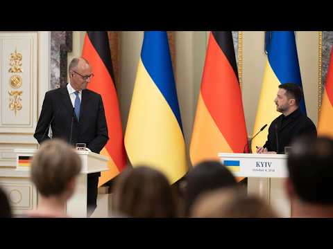 Спілкування Володимира Зеленського й Фрідріха Мерца з медіа після зустрічі в Києві