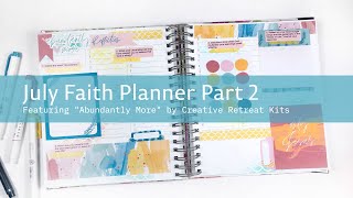 July Faith Planner Spread Part 2 | Reflections Spread