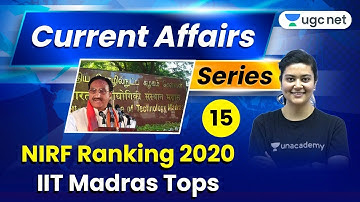 Current Affairs 2020 | NIRF Ranking 2020 | IIT Madras Tops the List | By Aditi Ma