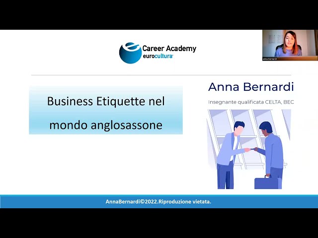 Business Etiquette relatrice ANNA BERNARDI