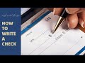 How to write a check