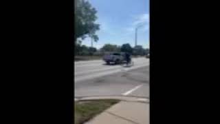 Shocking Video E: IL Prairie Path Users Cross Mannheim Rd. Intersection without Traffic Signals