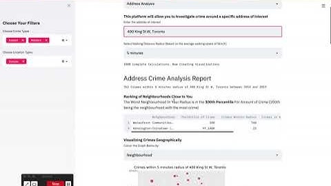 TorCrime Dashboard Demo