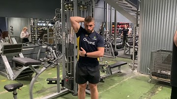 Single arm cable overhead tricep extension