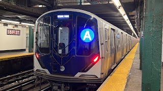 (A) Trains at 181 St