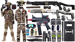 Unboxing Of Swat Weapons Toy Set, Hunting Rifle, Mk11 Semi-Automatic Sniper Rifle, 1911 Colt, Bomb