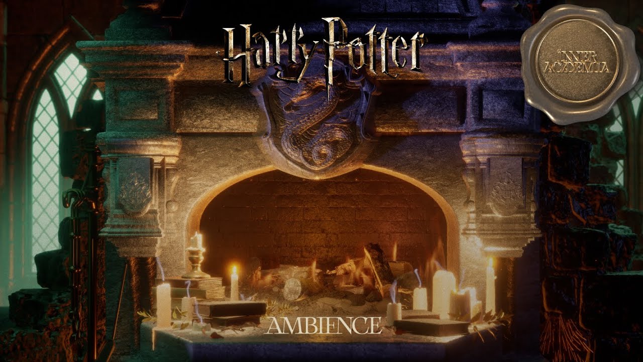 Harry Potter Fireplace (Slytherin Common Room) Ambience 🐍 Study, Focus ...