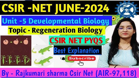 CSIR NET  || Net PYQS | Csir Net topic wise PYQS | NET| Regeneration biology| Developmental  Biology