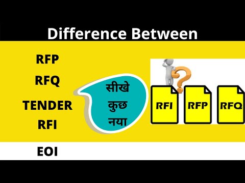 RFP | RFQ | Tender | RFI | EOI