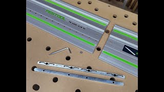 Yet another way to accurately align connected track saw rails