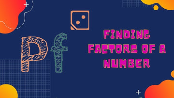 Finding Factors of a Number