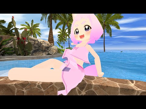 【VRChat】グラビアアイドル風に撮ろうとしたんです❕だけど・・・・ロポリこん水着👙