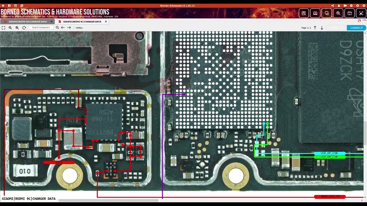Redmi 9c charging Data Bornio schematic diagram/ Redmi 9c charging problem 
