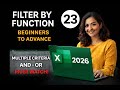 AND-OR function in FILTER ,Advanced excel trick you should know-Important filter function #excel2026