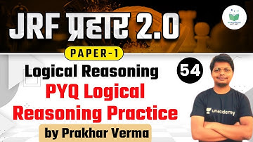 11:00 AM - NTA UGC NET 2021 | Logical Reasoning by Prakhar Verma | Most Expected MCQs