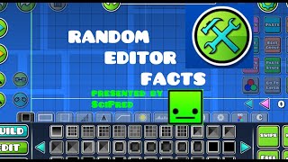 Random Editor Facts you may not have known